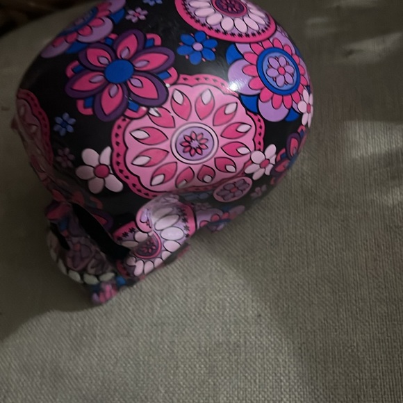 New Ebros Day of the Dead Fuchsia Pink Metronome Sugar Skull Statue NWT - Picture 3 of 3